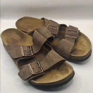 Birkenstock Tan Double Strap Arizona  Sandals - 41 or 10